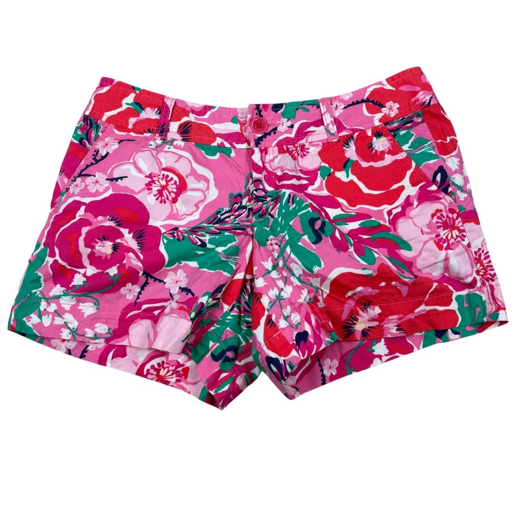 Lilly Pulitzer Callahan Shorts Womens 6 Pink Floral Preppy Tropical Beachy